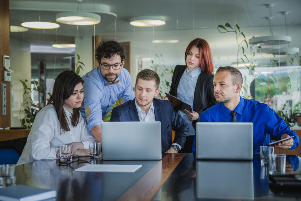 group people working team